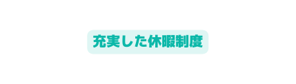 充実した休暇制度